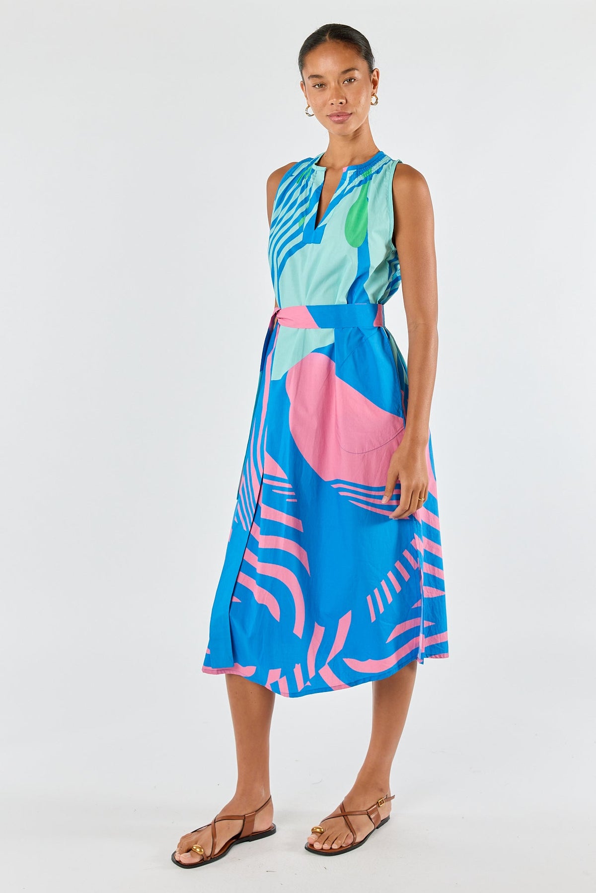 Division Itami Papillon S/Less Dress (Blue)