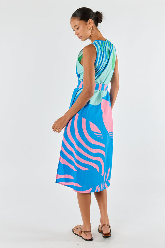 Division Itami Papillon S/Less Dress (Blue)