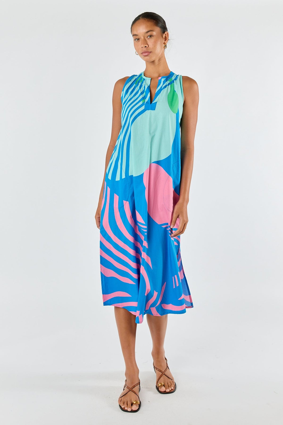 Division Itami Papillon S/Less Dress (Blue)