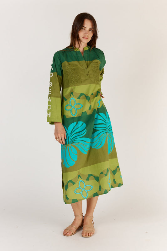 Image of Dresses. Productname: Itami Pelota LS Dress Green in Green colour by brand - Itami Division