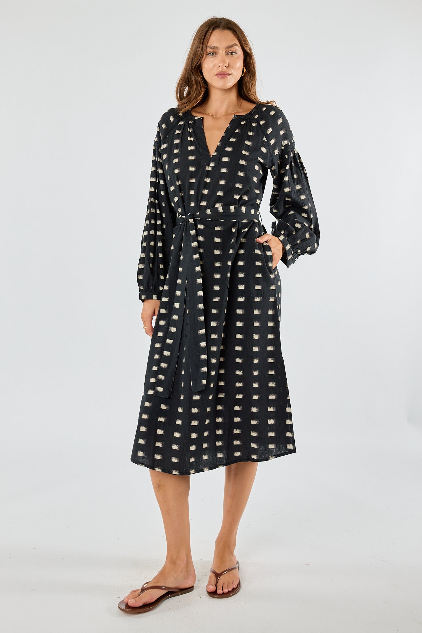 Image of Dresses. Product name - Itami Rocha Kaftan Black in Black colour by brand - Itami Division