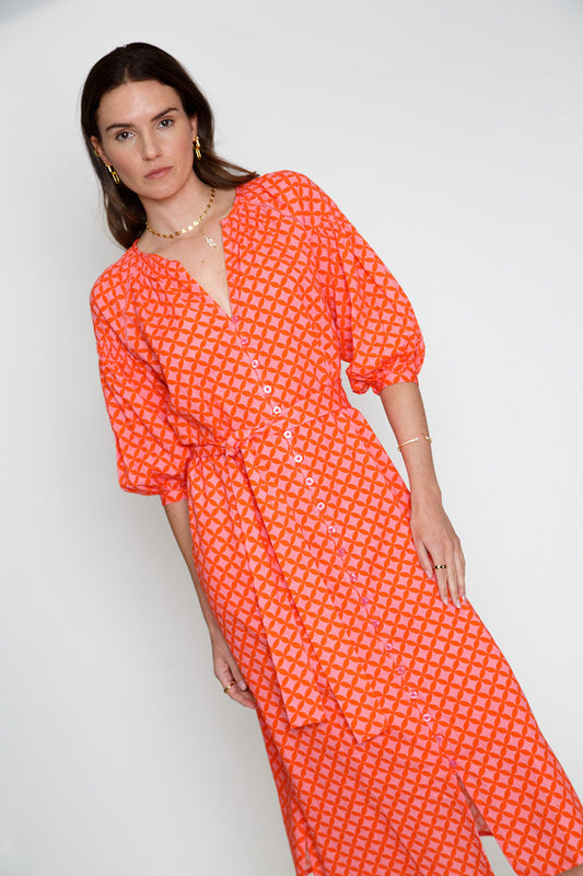 Itami Sakanto Button Dress Lester (Pink)