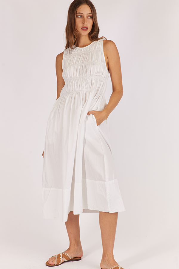 Image of Dresses. Product name - Itami Savane Dress White in White colour by brand - Itami Division