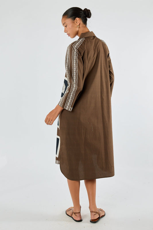 Division Itami Seashell Shirtdress (Brown)