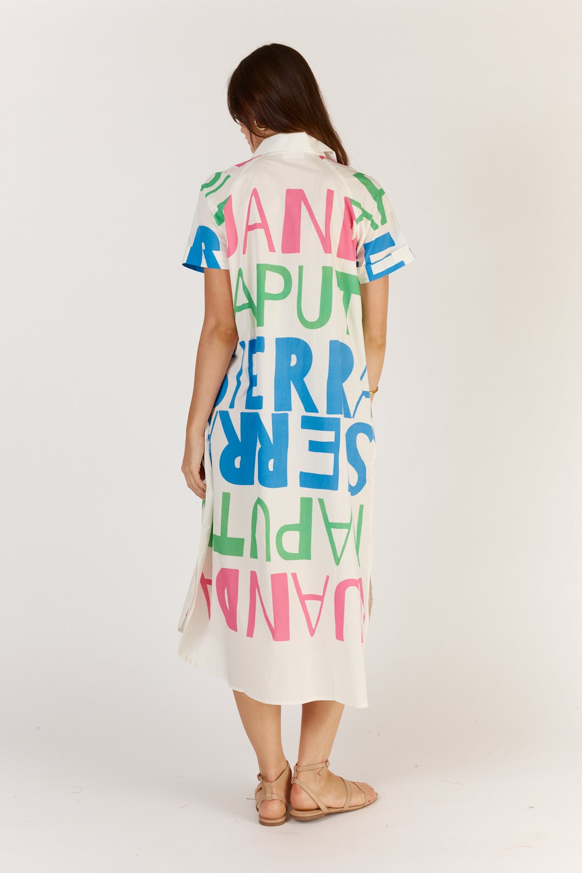 Division Itami Sierra Button Dress (White)