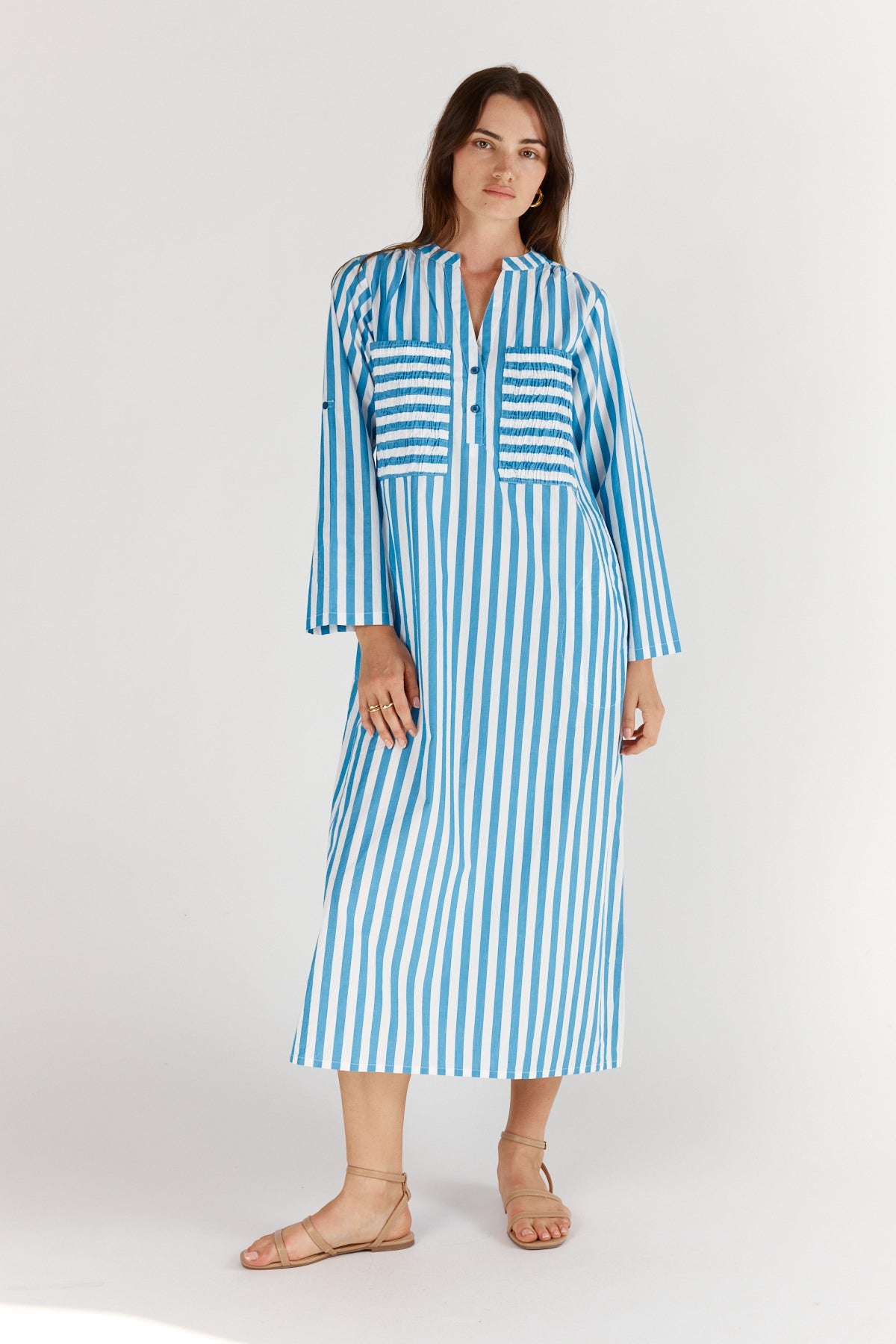 Division Itami Stripe LS Dress (Blue)