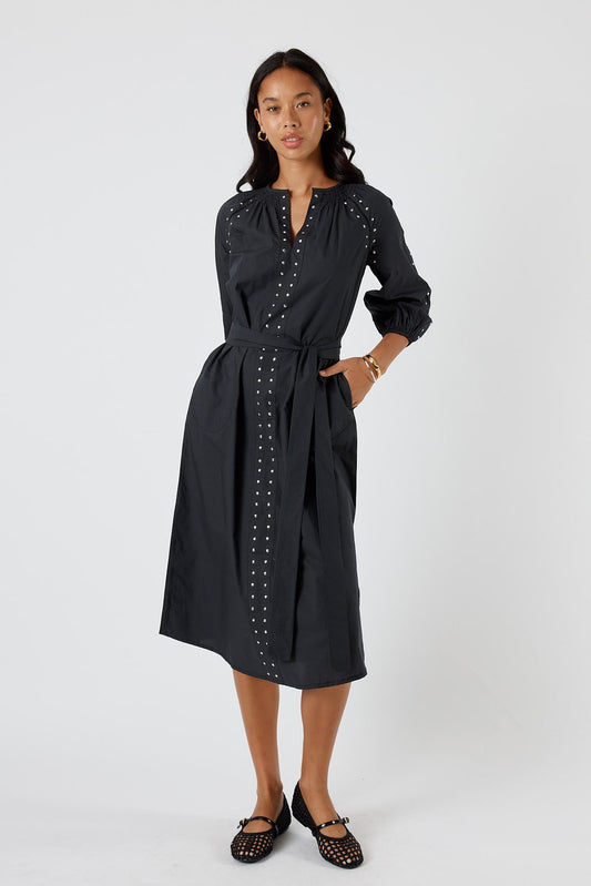 Image of Dresses. Product name - Itami Stud Dress Black in Black colour by brand - Itami Division