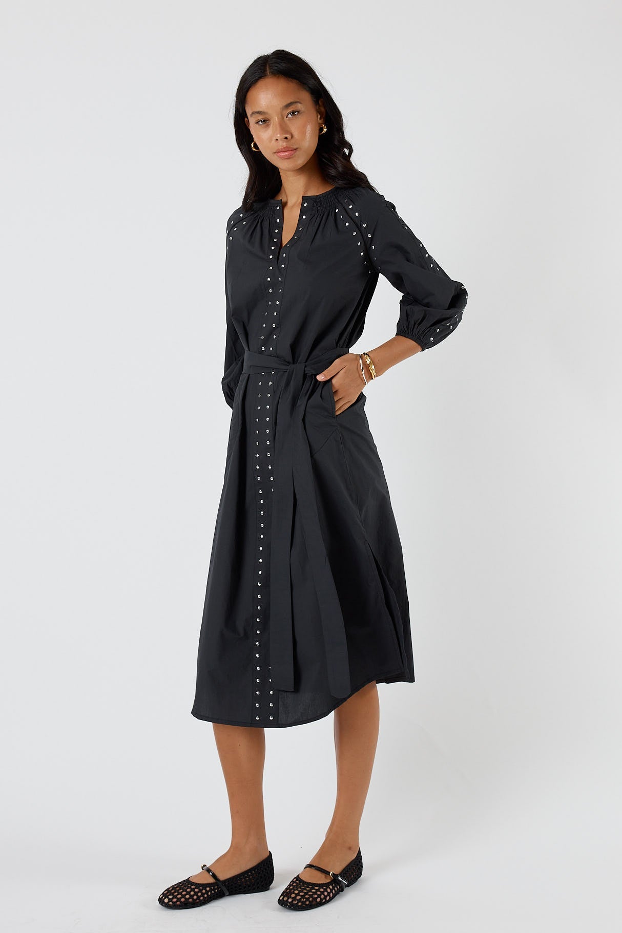 Division Itami Stud Dress (Black)