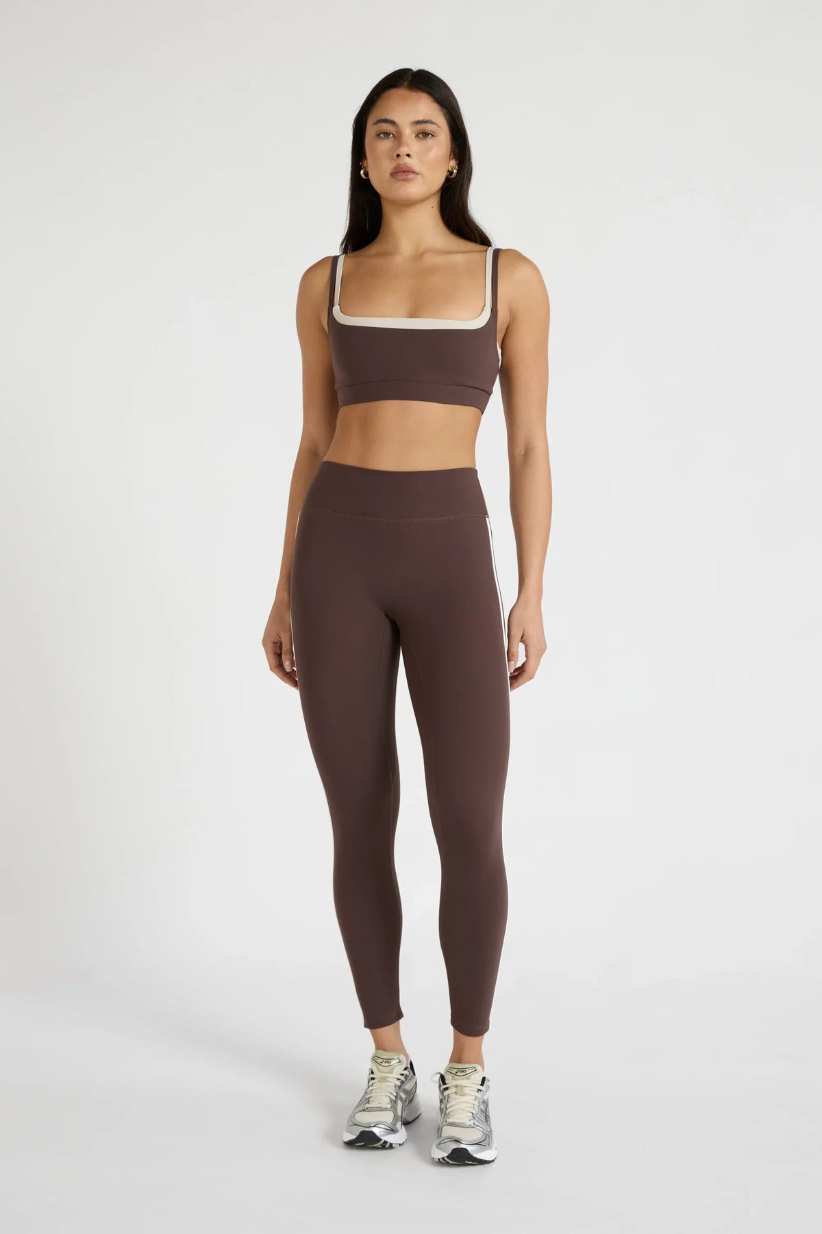 ALLFENIX CloudCore Contrast Stripe 7/8 Legging (Espresso)