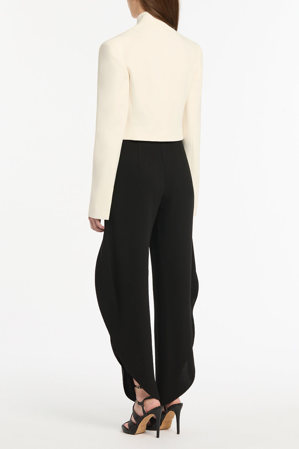 Carla Zampatti Crepe Crop Jacket (Ivory)