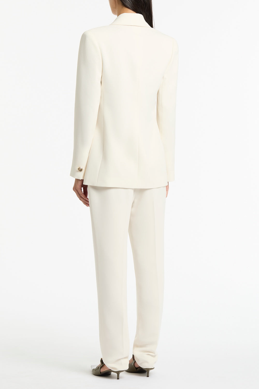 Carla Zampatti Crepe Shawl Collar Jacket (Ivory)