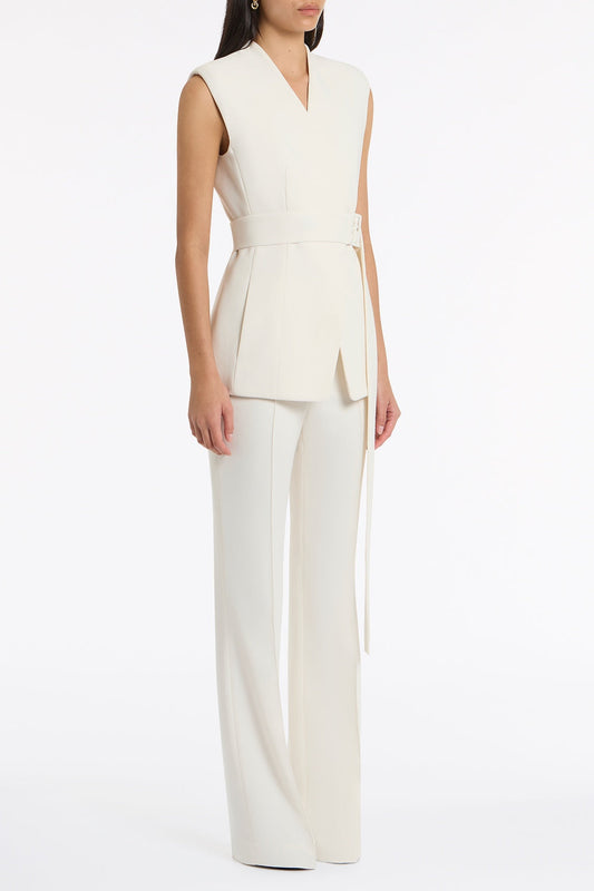 Carla Zampatti Crepe Vest (Ivory)