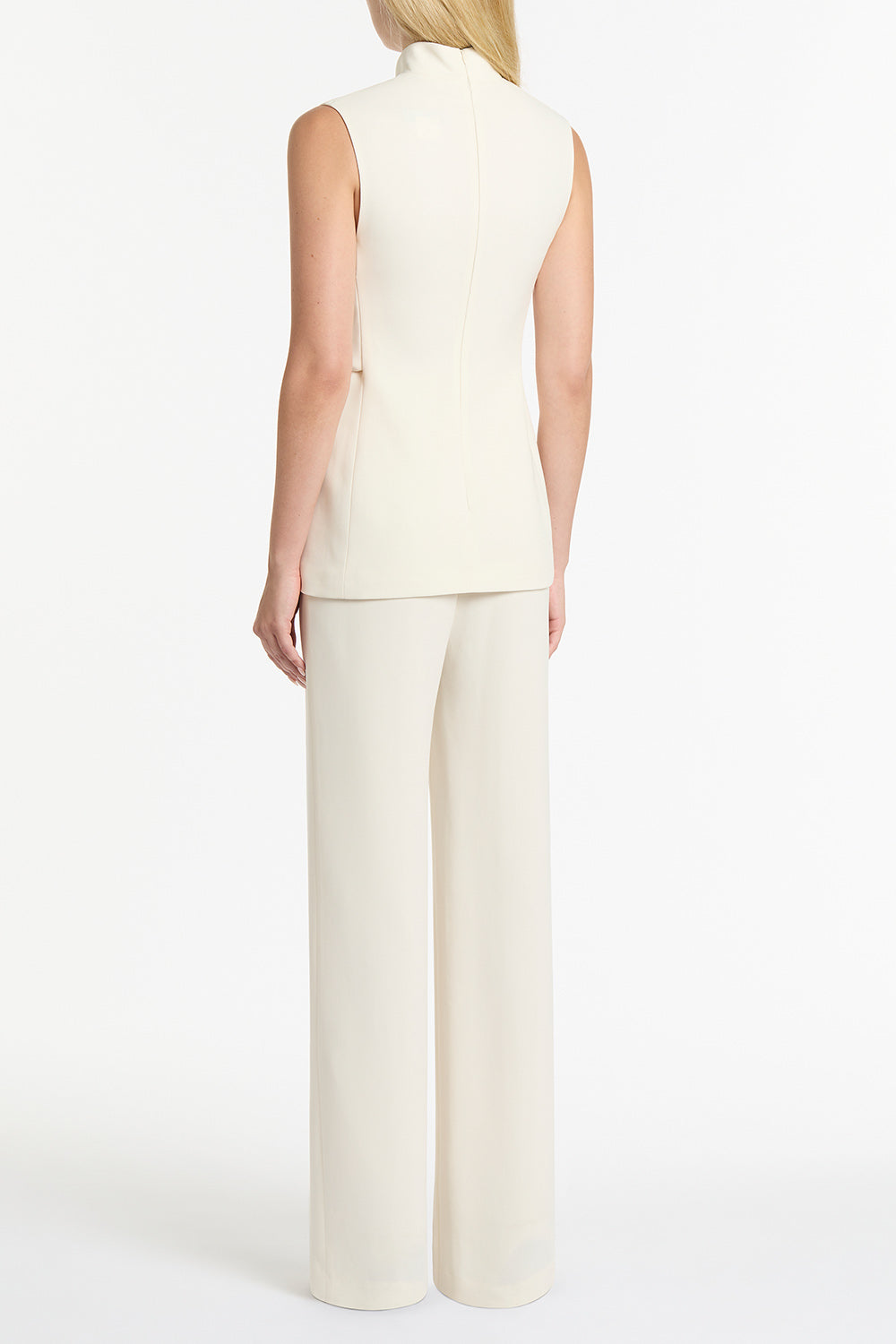 Carla Zampatti Crepe Wide Waisted Pant (Ivory)