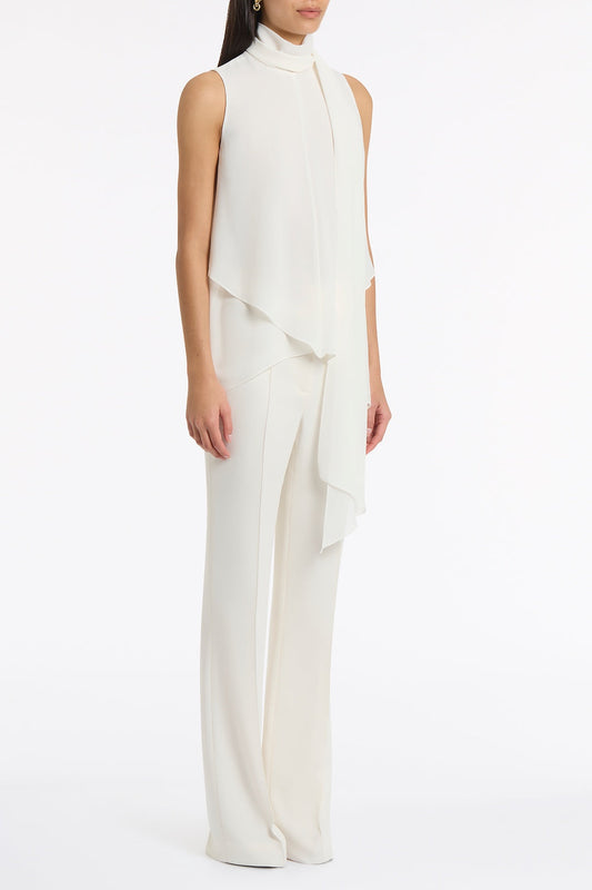 Carla Zampatti Georgette Tie Top (Ivory)