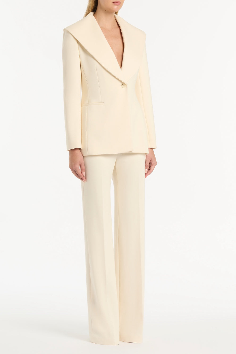 Carla Zampatti Ivory Ponte Wide Leg Pant (Cream)