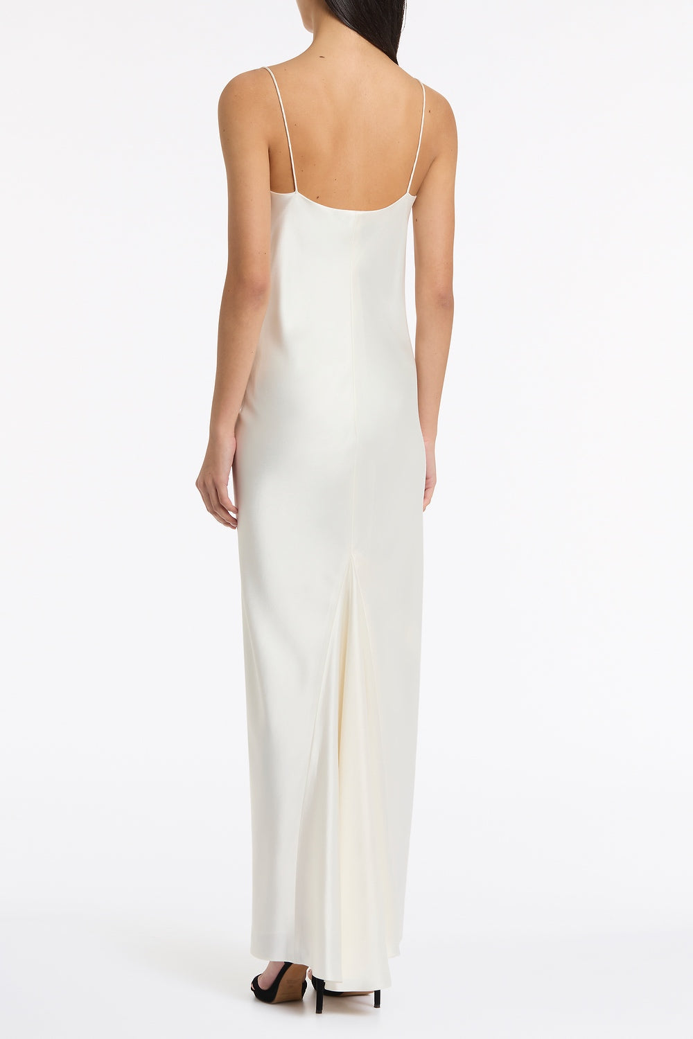 Carla Zampatti Satin Acetate Cowl Front Slip Gown (Ivory)