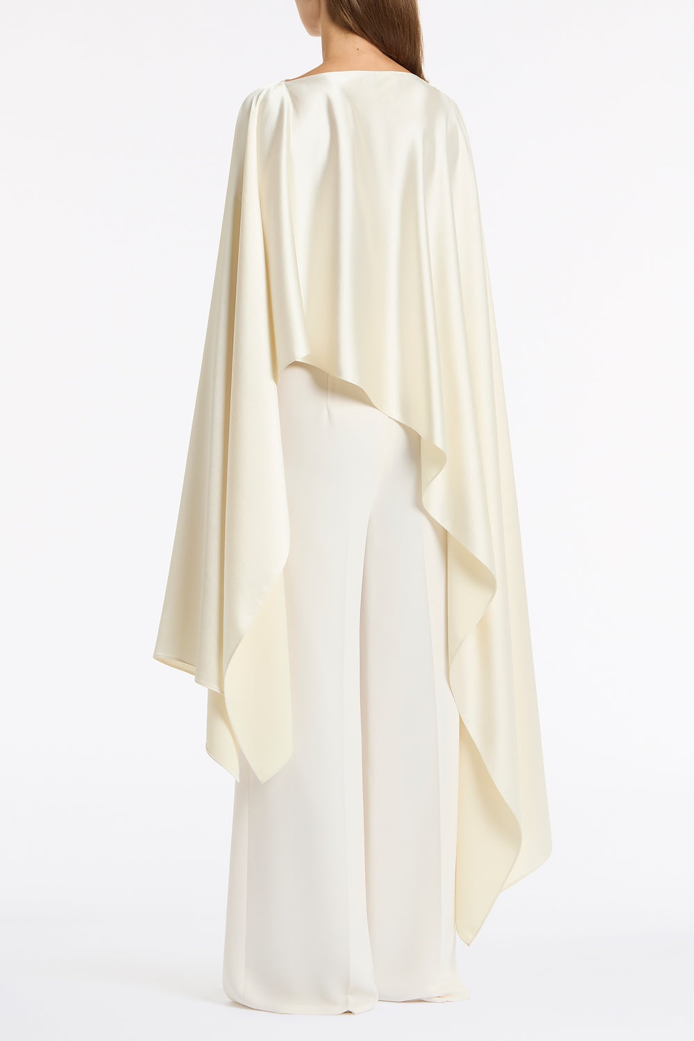 Carla Zampatti Ivory Satin Cape (White)