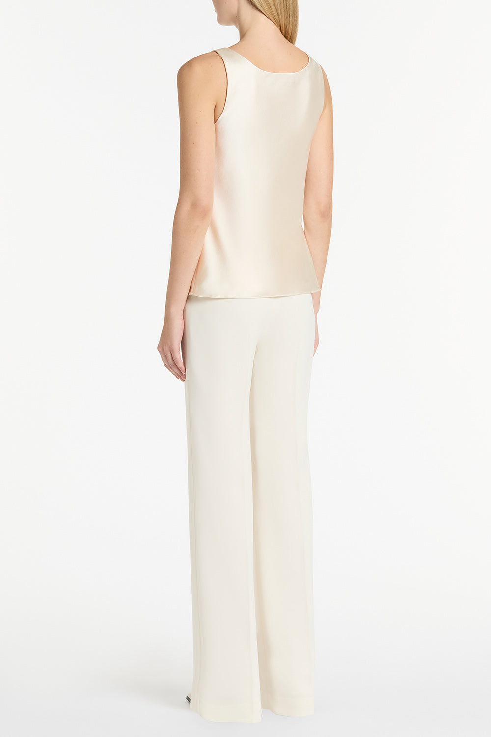 Carla Zampatti Ivory Satin Scoop Cami (White)