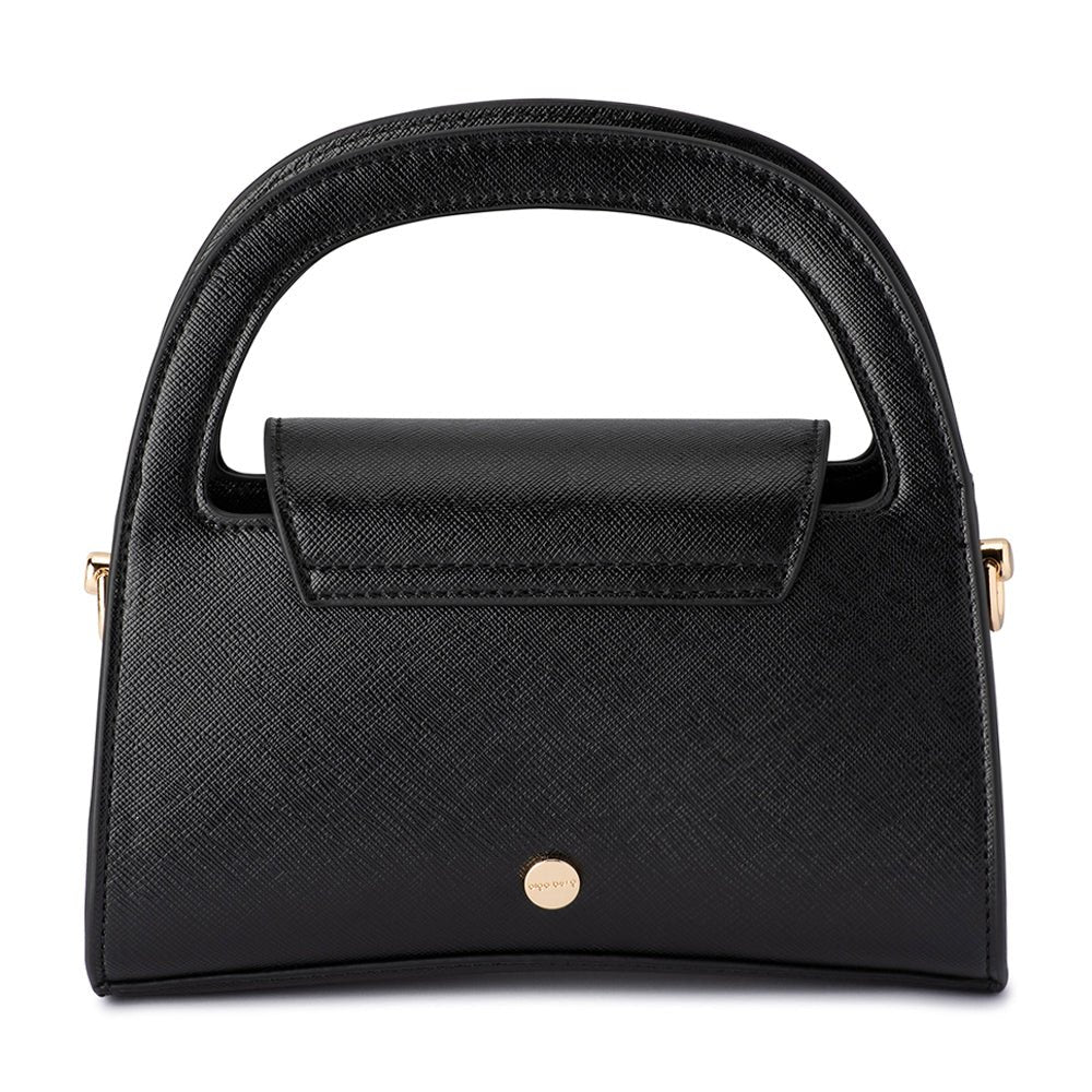 Olga Berg IVY Curved Handle Bag (Black)