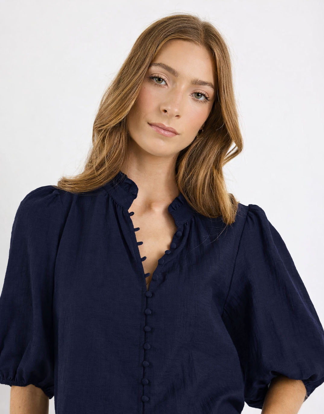 Ivy & Jack Continuance Short Sleeve Top (Navy)