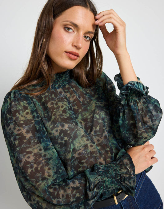 Ivy & Jack Emphatic Long Sleeve Blouse (Khaki)