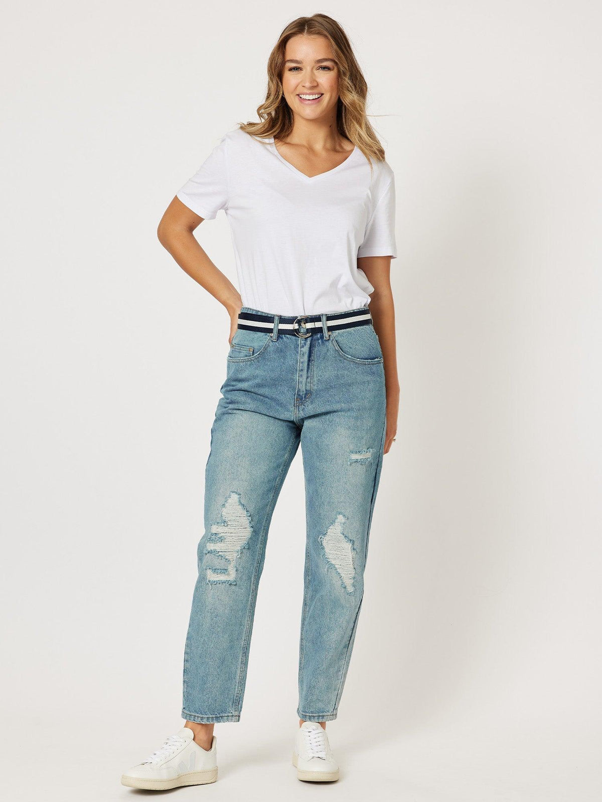 Threadz Ivy Mom Jean (Denim)