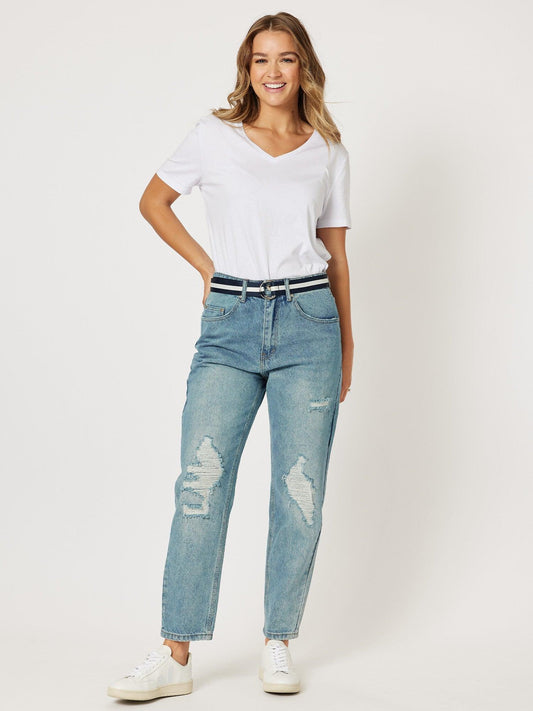 Threadz Ivy Mom Jean (Denim)