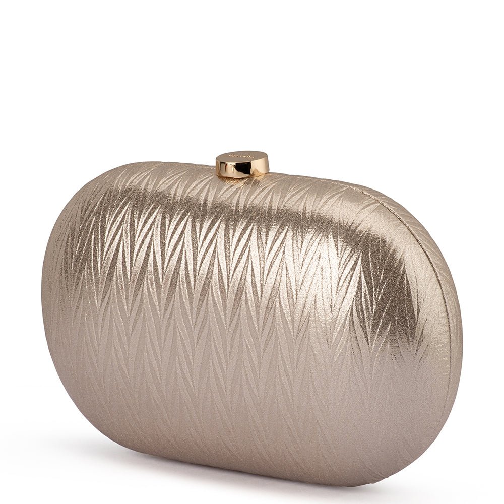 Olga Berg IZZA Oval Clutch (Gold)