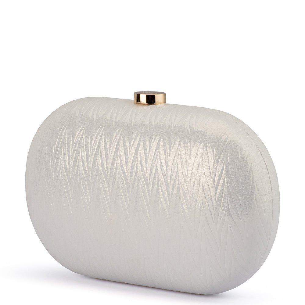 Olga Berg IZZA Oval Clutch (Pearl)