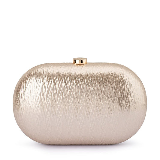 Olga Berg IZZA Oval Clutch (Gold)