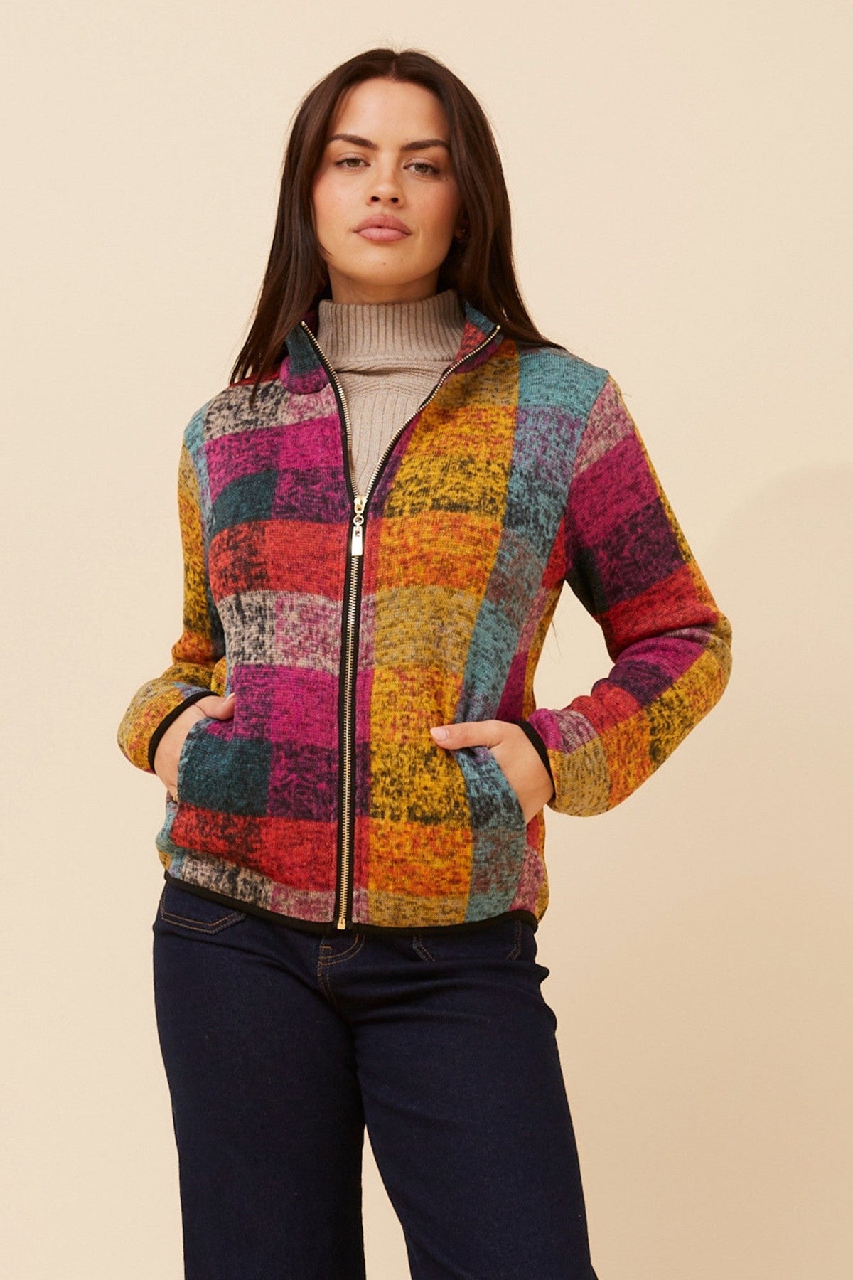 LYN CHECK PRINT JACKET (Multi)