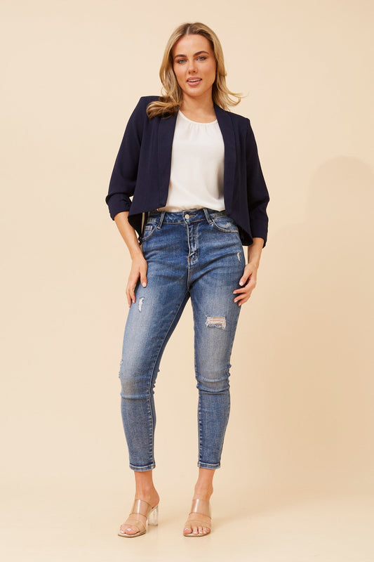 ROXY CROP BLAZER JACKET (Black)