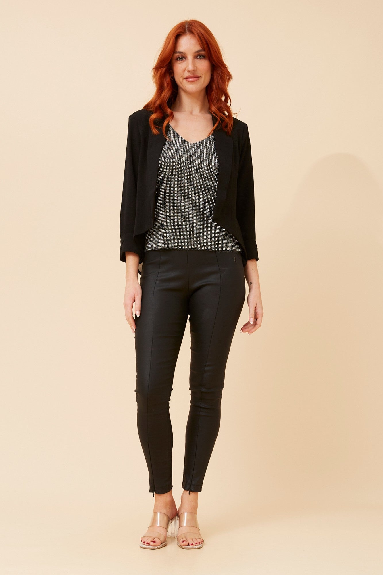 ROXY CROP BLAZER JACKET (Black)