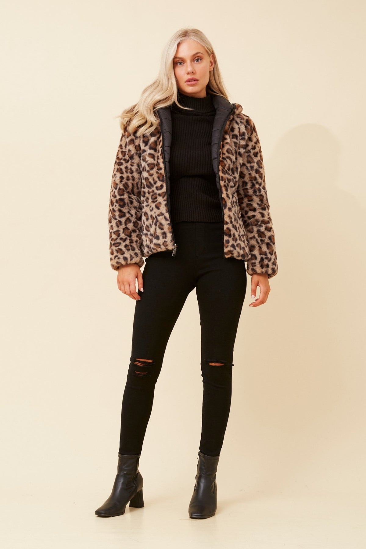 ALOMA REVERSIBLE JACKET (Black)
