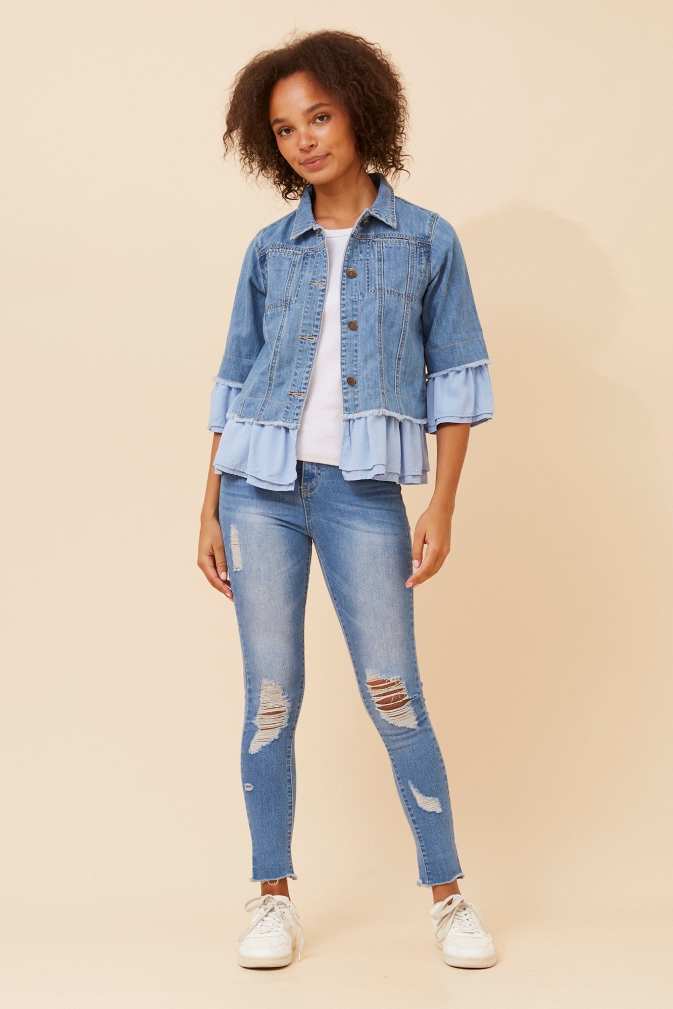 KENSLEY DENIM JACKET (Mid Denim)