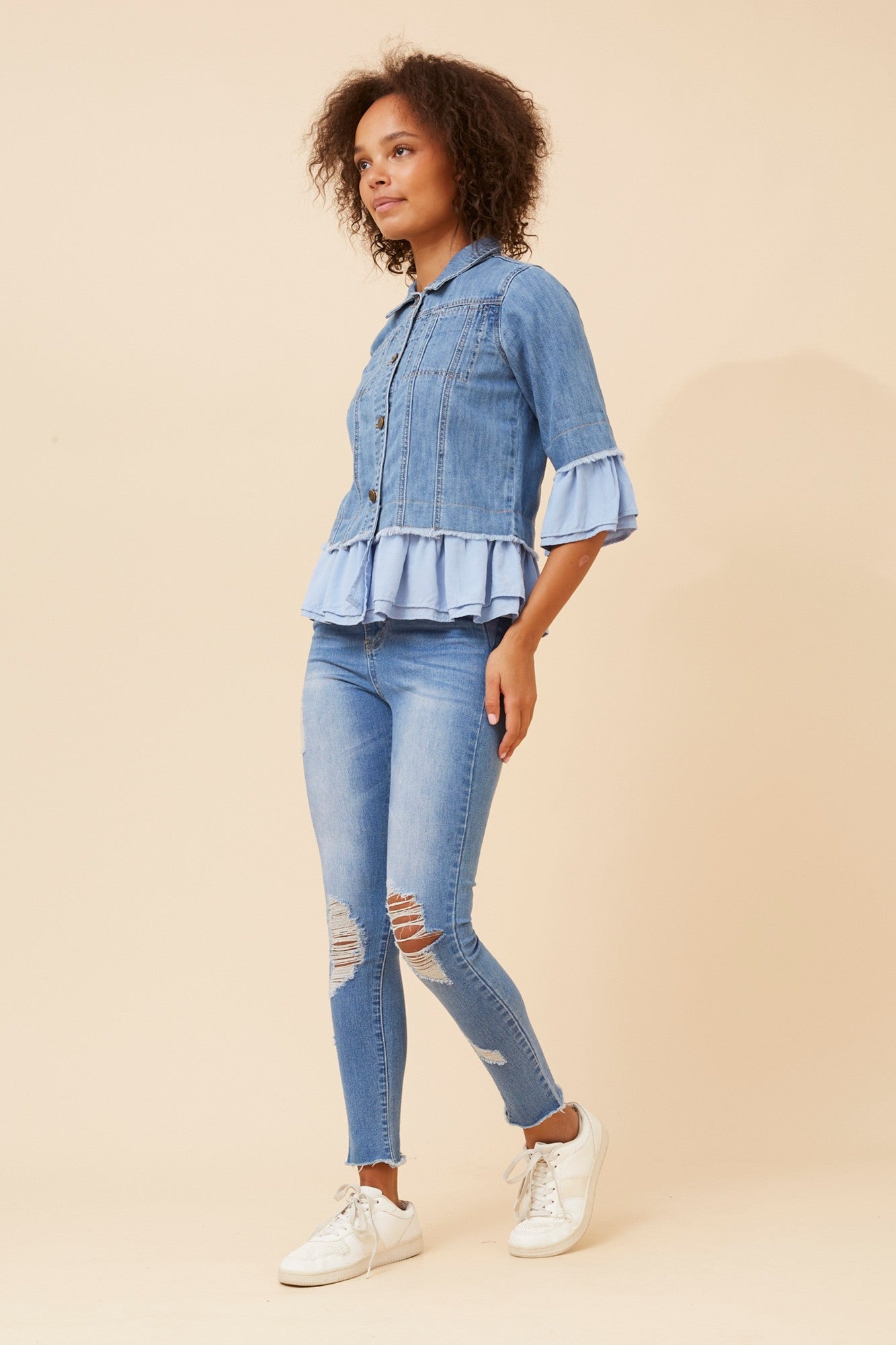 KENSLEY DENIM JACKET (Mid Denim)