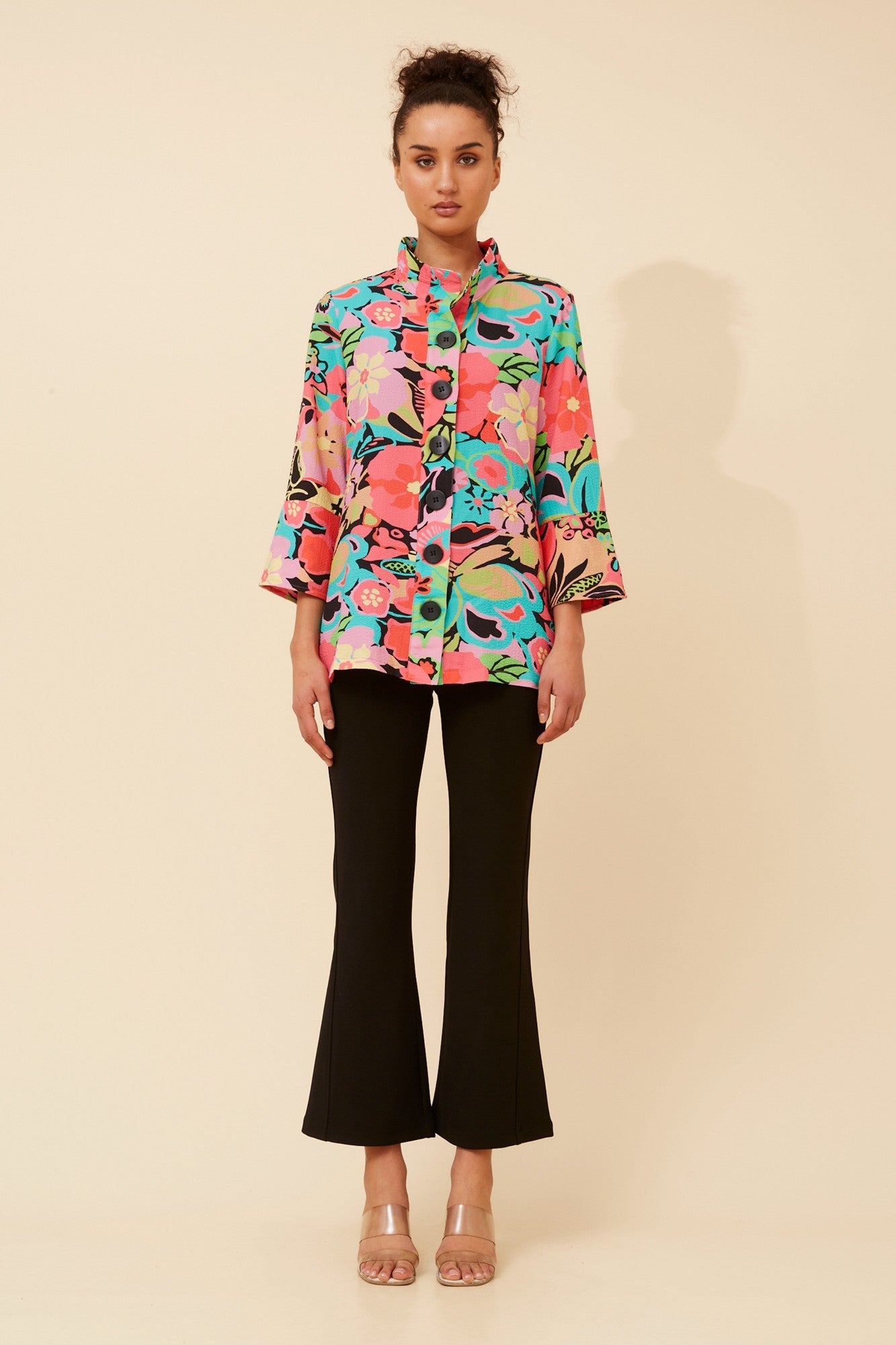 AVELYN FLORAL JACKET (Multi Pink)