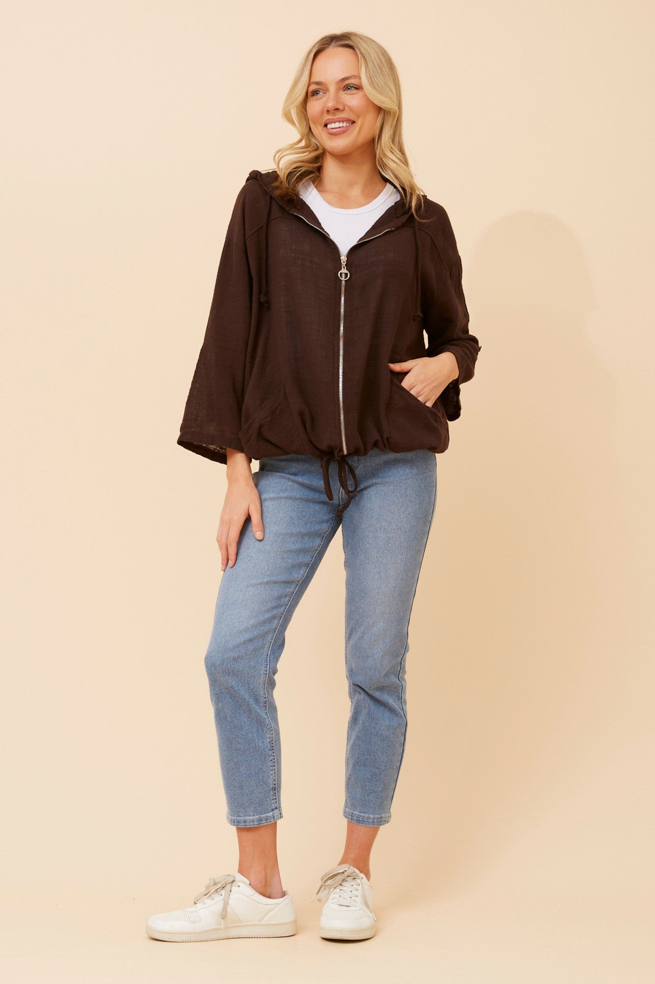FIORINA SOLID JACKET (Bitter Chocolate)