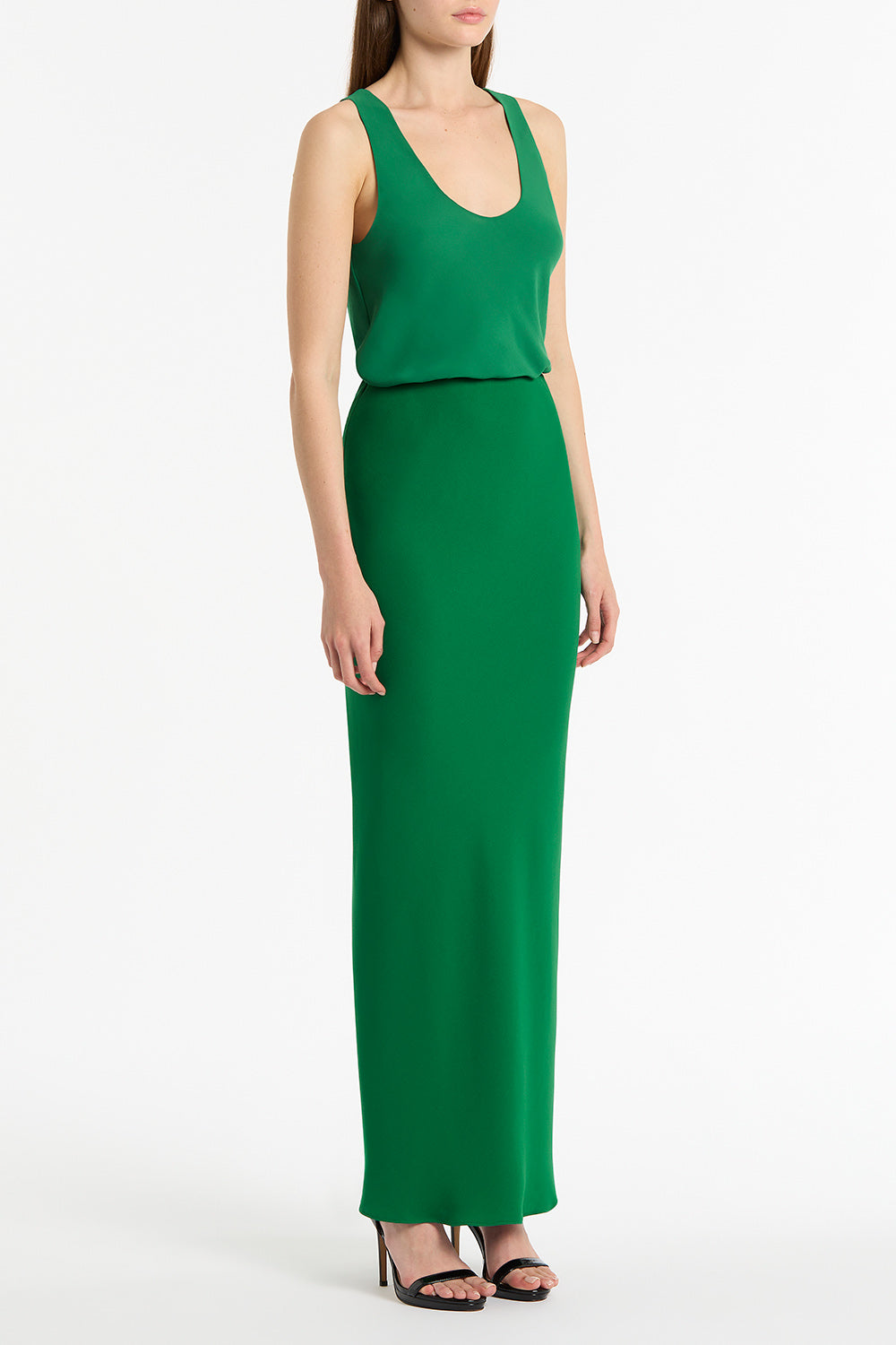 Carla Zampatti Jade Crepe Bias Skirt (Green)