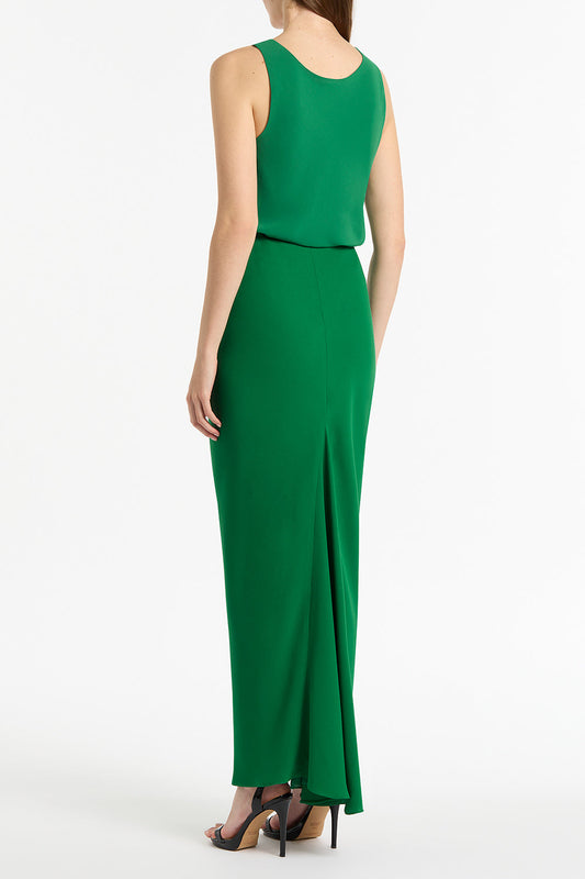 Carla Zampatti Jade Crepe Bias Skirt (Green)