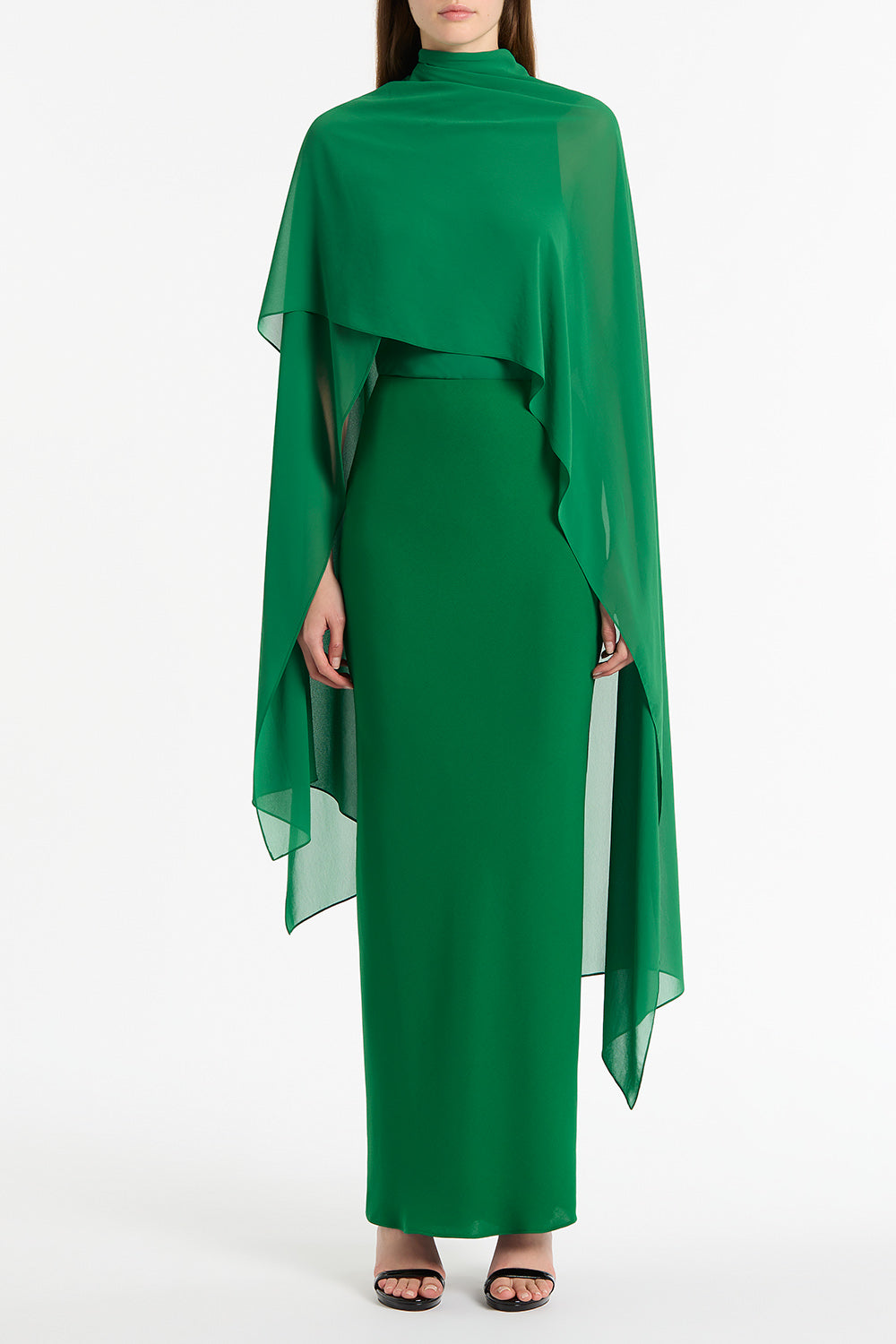 Carla Zampatti Jade Crepe Bias Skirt (Green)