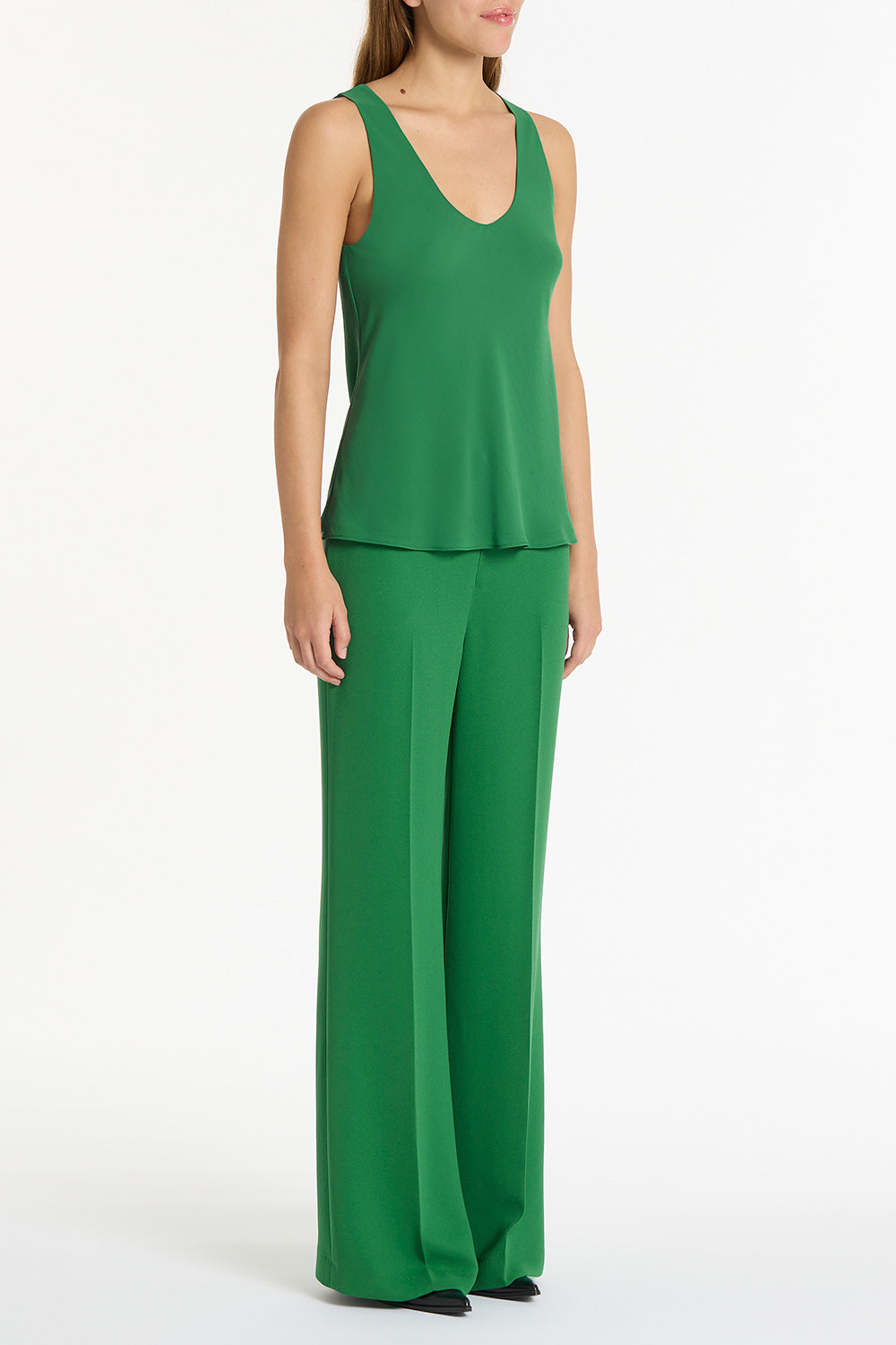 Carla Zampatti Jade Georgette Scoop Cami (Green)