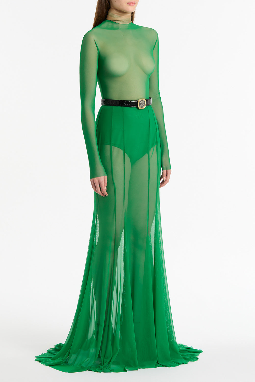 Carla Zampatti Jade Pura Mesh Bodysuit (Green)