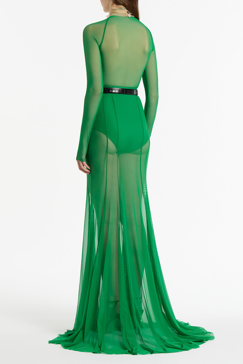 Carla Zampatti Jade Pura Mesh Bodysuit (Green)