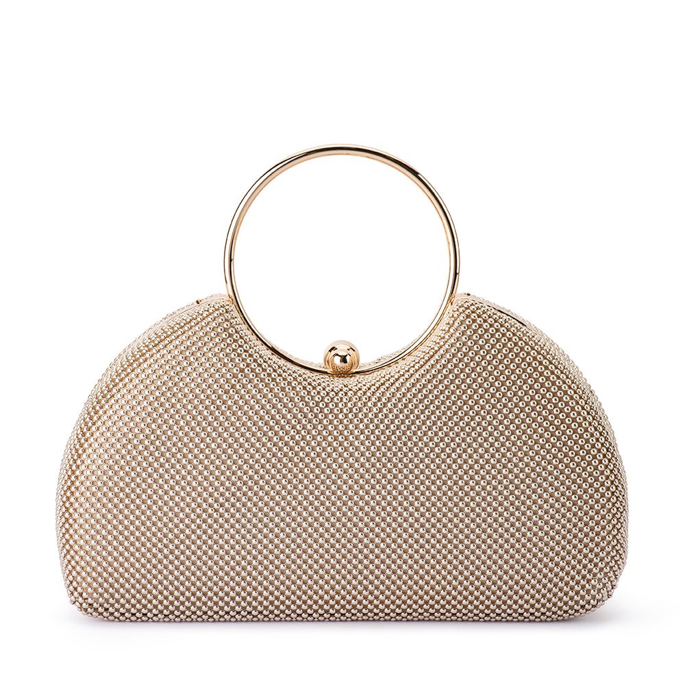 Olga Berg JAMIE Ball Mesh Top Handle (Gold)