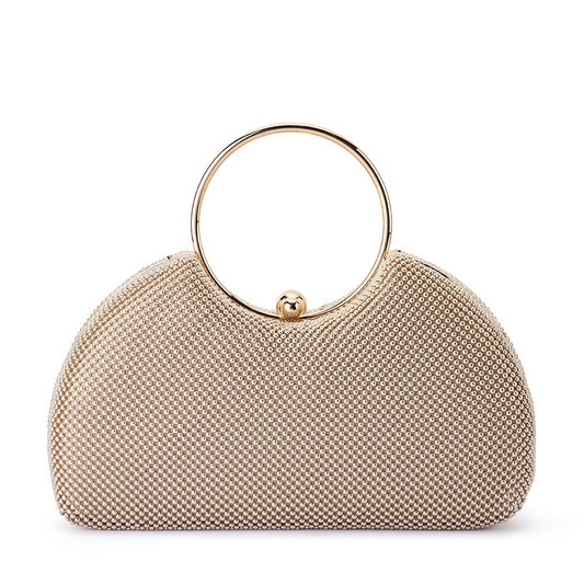 Olga Berg JAMIE Ball Mesh Top Handle (Gold)