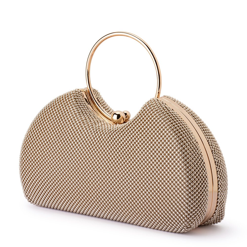 Olga Berg JAMIE Ball Mesh Top Handle (Gold)