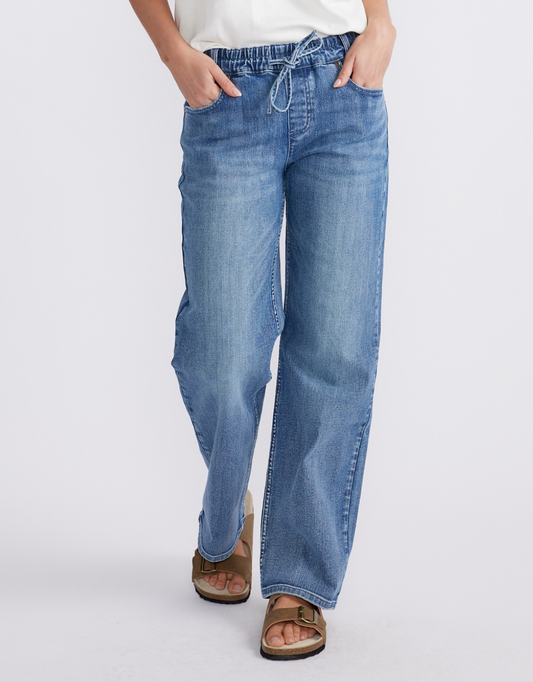 Image of Jeans. Product name - The Stretch Jean Jogger Mid Wash in Mid Wash colour by brand - White & Co.