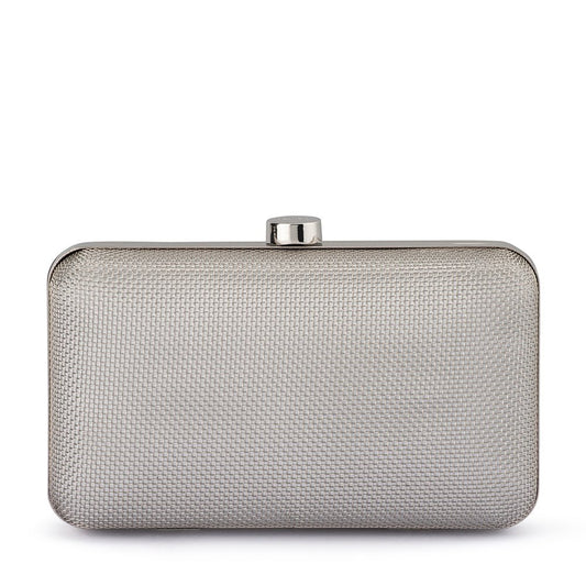 Olga Berg JEN Mesh Clutch (Silver)