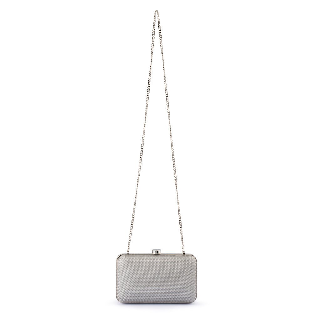 Olga Berg JEN Mesh Clutch (Silver)